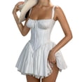 thumbnail image 1 of Jesscasday Womens Sexy Spaghetti Straps Bodycon Midi Dress Sleeveless Backless Cocktail Short Evening Dresses, 1 of 20