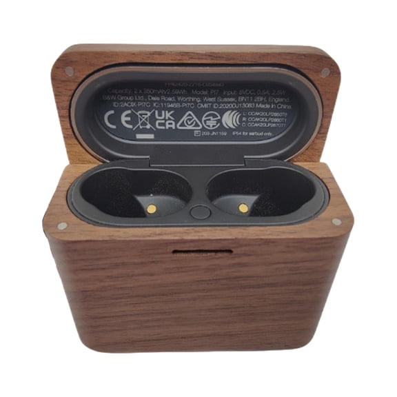 Jesscasday Wood Case for Earbud Protective Shockproof Cover Wireless Earbud Protective Case