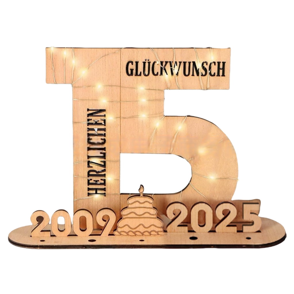 Number Display Sign Jesscasday Wooden Number Display Sign Guest Book with LED Light for ...