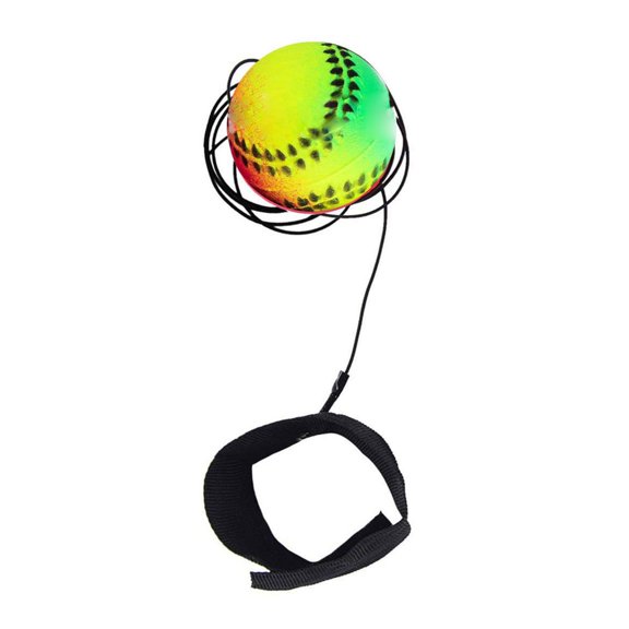 Jesscasday Wrist Return Ball Stress Relief Ball with Elastic Cord Rebounds Wrist Throw Ball