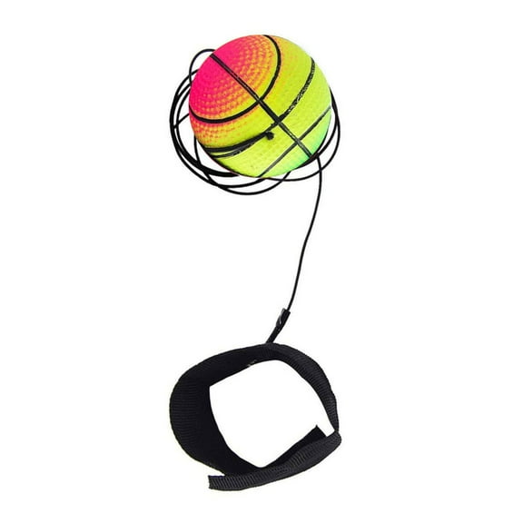 Jesscasday Wrist Return Ball Stress Relief Ball with Elastic Cord Rebounds Wrist Throw Ball