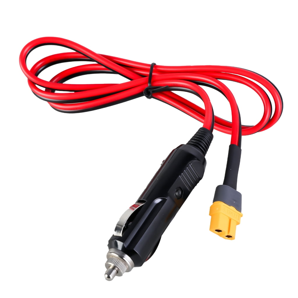 Jesscasday XT60 Extension Cable Female to Car Charger Male Plug 14AWG Adapter for Solar Panel Power Station