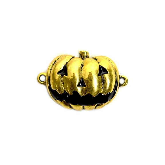Jesse James Beads Metal Magnetic Clasp in Pumpkin King, Gold