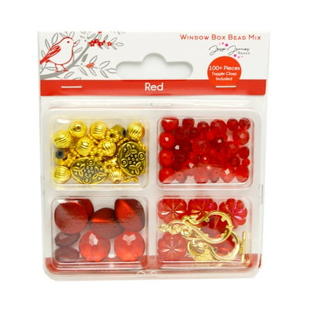 Jesse James Beads Red Crystal Window Box Loose Beads (100 Count)