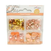 Jesse James Beads Window Box - Coral Queen, 100 Premium Pieces for Teens & Adults