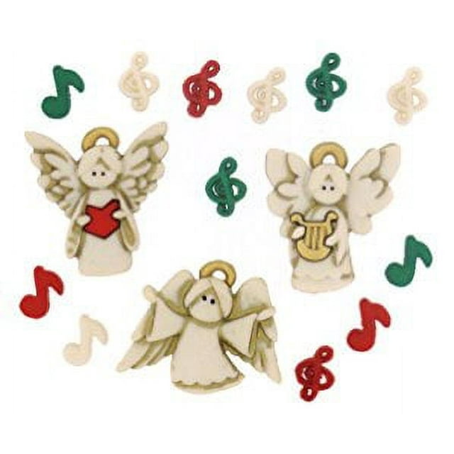 Jesse James Dress It Up Choir of Angels Embellishments, 15-Pack