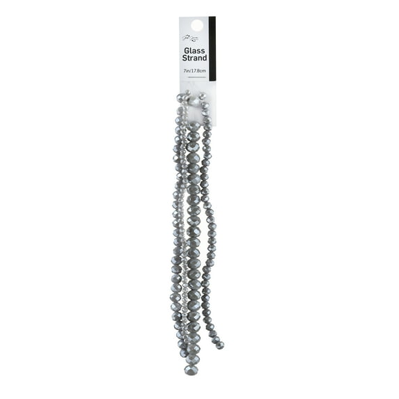 Jesse James Glass Strand Bead – Gray, 4 Strands, 1 Piece, Multi-Purpose for Teens and Adults