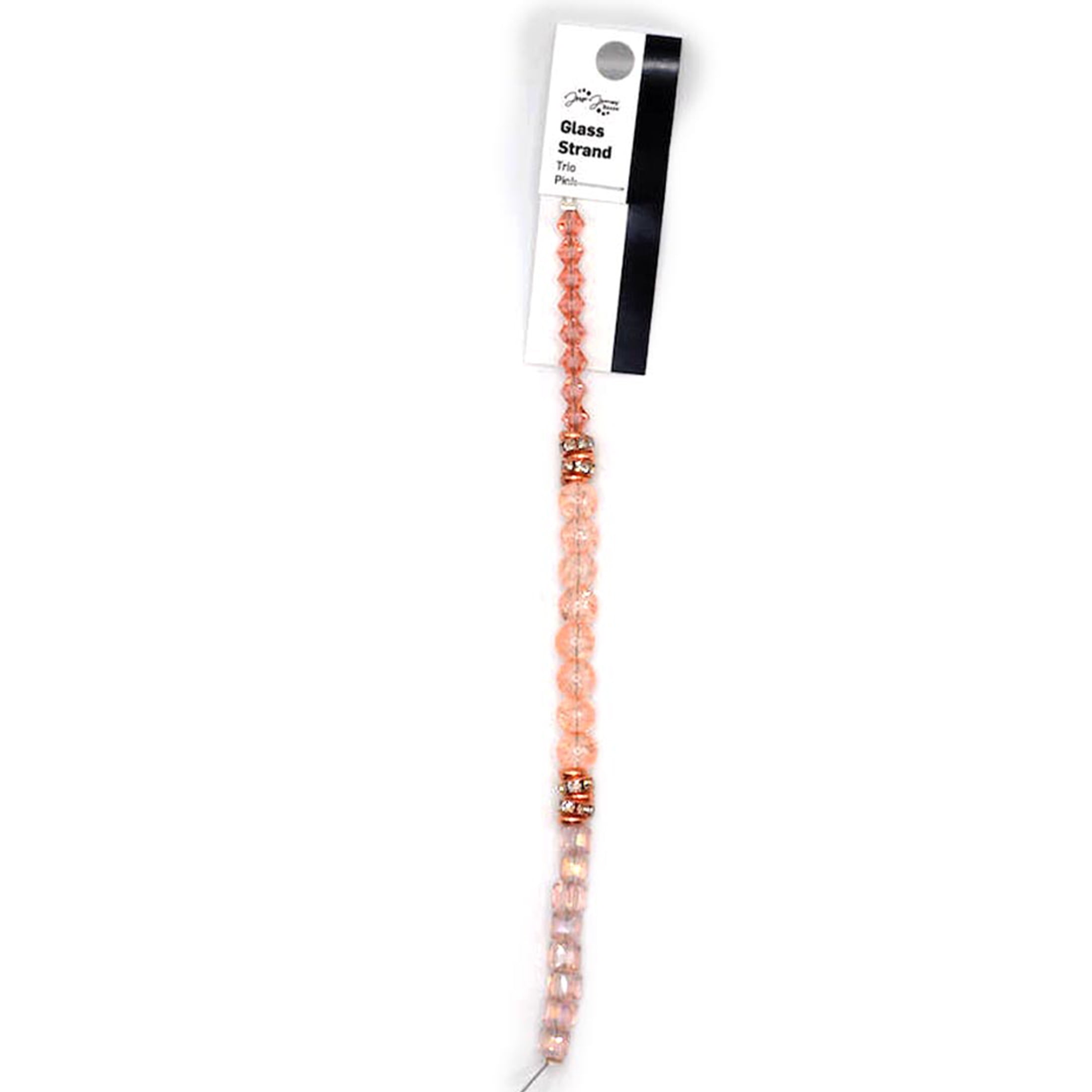 Jesse James Glass Strand Trio Beads – Pink, 1 Piece, Multi-Purpose for Teens and Adults