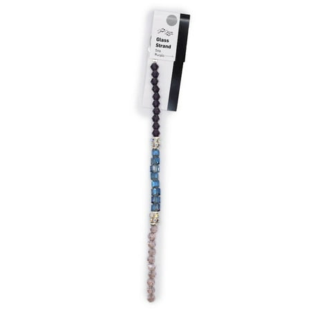 Jesse James Glass Strand Trio Beads – Purple, 1 Piece, Multi-Purpose for Teens and Adults