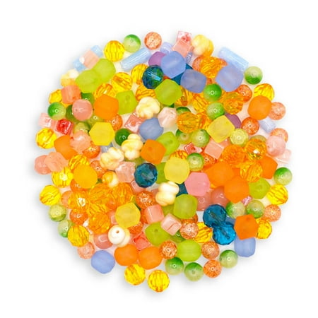 Jesse James Craft Beads Mix – Pastel Sorbet, 100 Pieces – Multi-Purpose Craft Beads for Teens & Adults