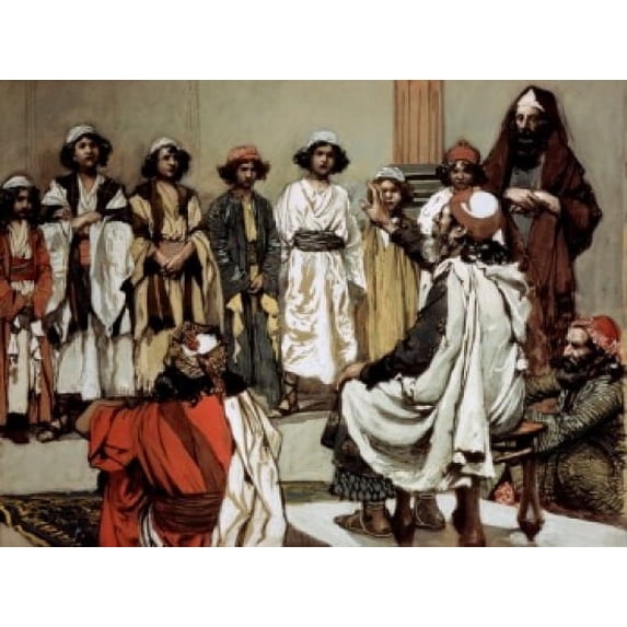 Jesse Presents His Sons to Samuel, James Tissot (1836-1902 French), Jewish Museum, New York Poster Print (24 x 36)