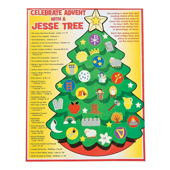 Jesse Tree Mas - Stationery - 12 Pieces