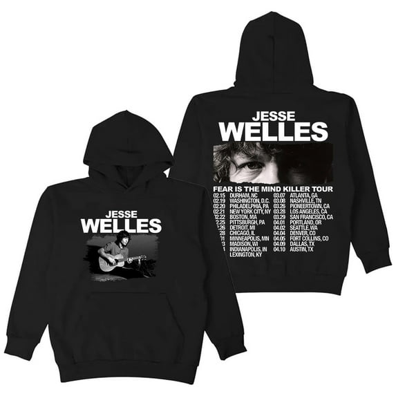 Jesse Welles Fear Is The Mind Killer Tour 2025 Hoodie Long Sleeve Streetwear Women Men Hooded Sweatshirt