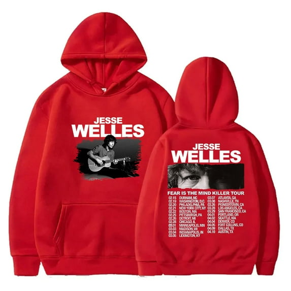 Jesse Welles Fear Is The Mind Killer Tour Hoodies Women Men Fashion Streetwear Sweatshirts Pullovers