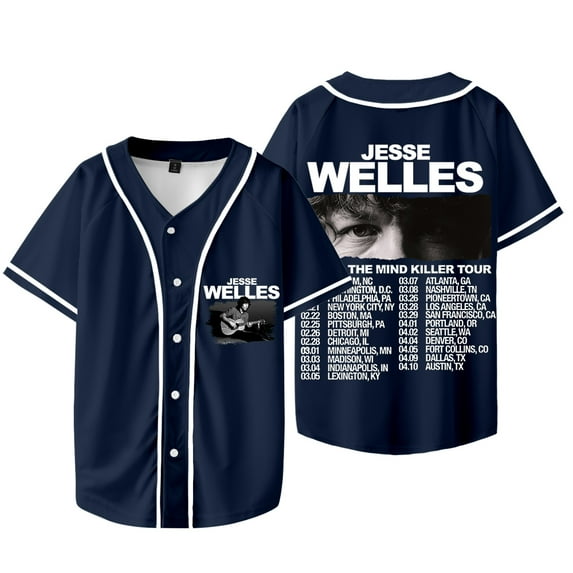 Jesse Welles Fear Is The Mind Killer Tour Merch Baseball Jacket Tee Unisex Short Sleeve T-Shirts