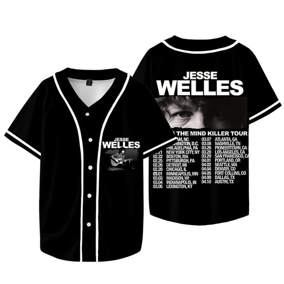 Jesse Welles Fear Is The Mind Killer Tour Merch Baseball Jacket Tee Unisex Short Sleeve T-Shirts