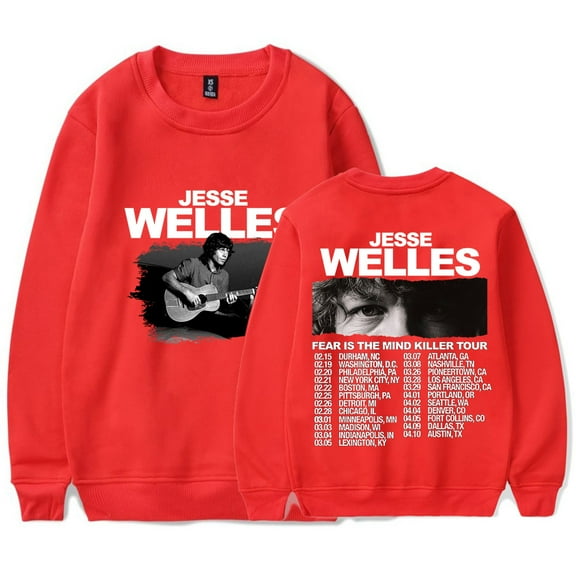 Jesse Welles Fear Is The Mind Killer Tour Merch Long Sleeve Tee Unisex Fashion Crewneck Sweatshirts
