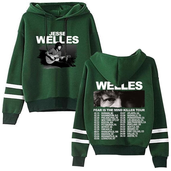 Jesse Welles Fear Is The Mind Killer Tour Pullovers Pocketless Parallel Bars Sleeve Streetwear