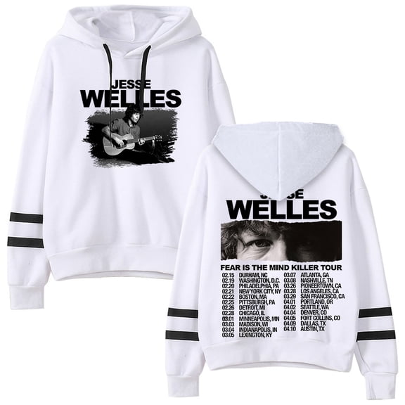 Jesse Welles Fear Is The Mind Killer Tour Pullovers Pocketless Parallel Bars Sleeve Streetwear