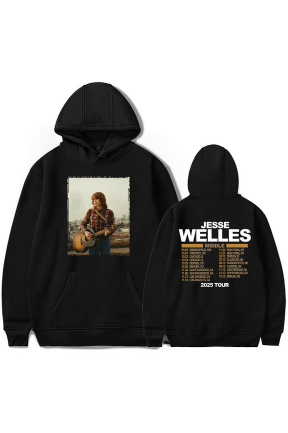 Jesse Welles Middle Tour 2025 Merch Hoodies Women Men Casual Long Sleeve Sweatshirt Fashion Clothes