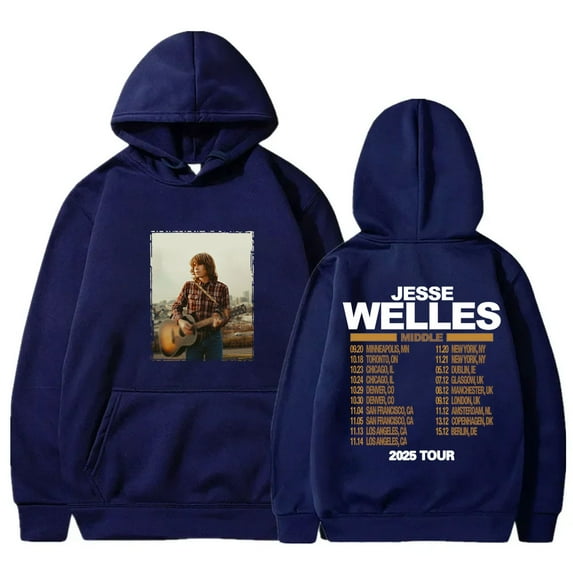 Jesse Welles Middle Tour Hoodies Streetwear Pullovers Cosplay Women Men Long Sleeve Sweatshirts