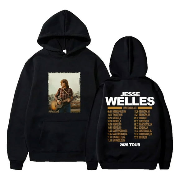 Jesse Welles Middle Tour Hoodies Streetwear Pullovers Cosplay Women Men Long Sleeve Sweatshirts