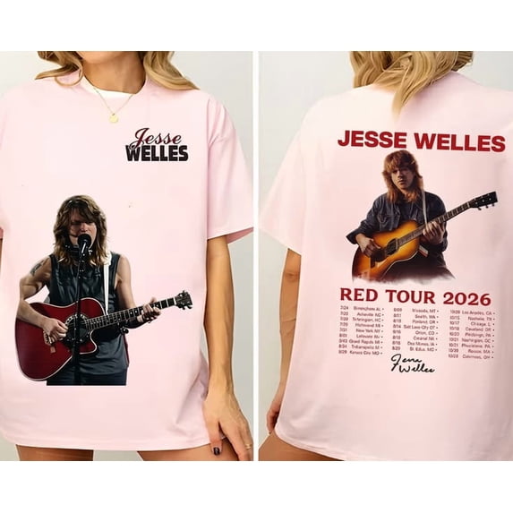 Jesse Welles Red Tour 2026 T-shirt Sizes S-5XL