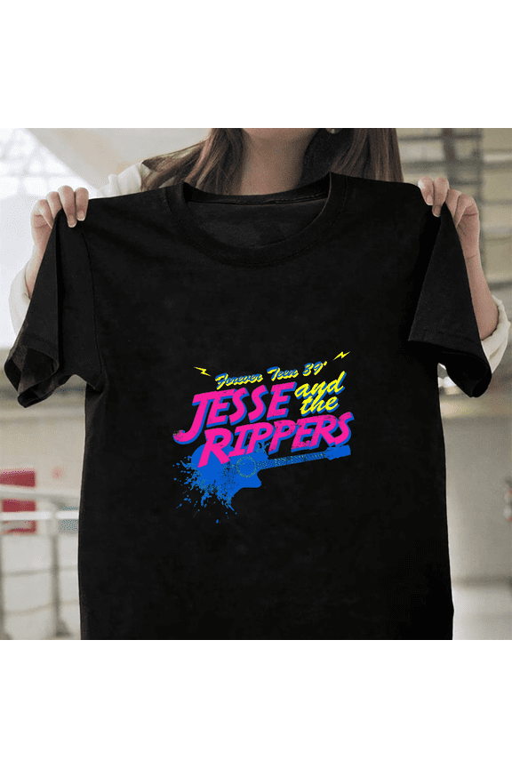 Jesse and the Rippers Iconic TV Band Retro 90s Graphic Music Show Unisex T-Shirt, up to size 3XL.