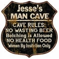 thumbnail image 1 of Jesse's Man Cave Rules Sign Shield Metal Gift 211110007186, 1 of 1