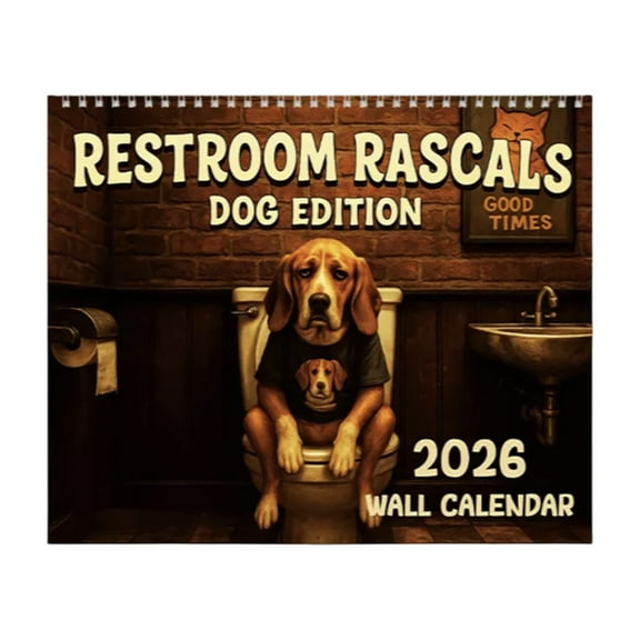 Jessee 2026 Spiral Binding Wall Calendar, Funny Pattern Monthly Planner Easy to Hang, Hand-Made Holiday Gift for Friends Family Home Decor