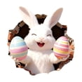 thumbnail image 1 of Jessee Creative Easter 3D Breakthrough Wall Stickers, Bunny Decorative Decals for Home Room Party Window Door, Waterproof Reusable PVC Easter Decorations, 1 of 2