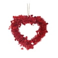 thumbnail image 1 of Jessee Valentine Heart Wreaths for Front Door, 17 Inch Valentines Day Decorations with Heart Tinsel Foil Love Hanging Gift for Anniversary Wedding Party Wall Window Mantel Decor, 1 of 9