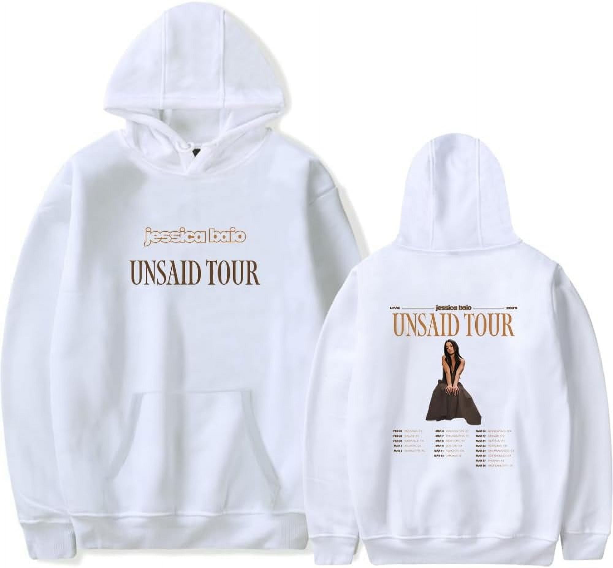 Jessica Baio Hoodie Unsaid Tour 2025 Casual Sweatshirt - Walmart.com