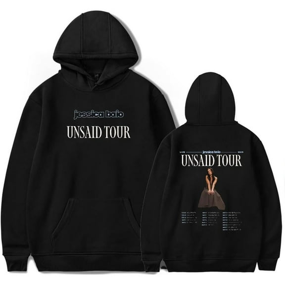 Jessica Baio The Unsaid Tour 2025 Merch Hoodie Pockets Drawstring Unisex Hooded Sweatshirt Fashion Clothing