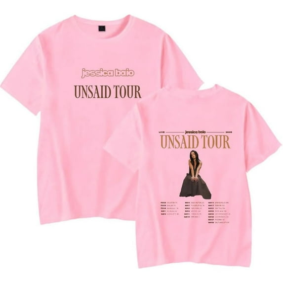 Jessica Baio The Unsaid Tour Merch Short Sleeve T-shirt Women Men Unisex Casual Fashion Short Sleeve Tee
