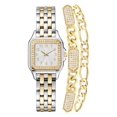 thumbnail image 1 of Jessica Carlyle Ladies Analog Silver/Gold Tone Watch and Bracelet Set, 1 of 1