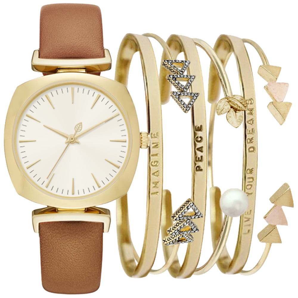 Jessica Carlyle Women's Analog Blush Strap Watch with Rose