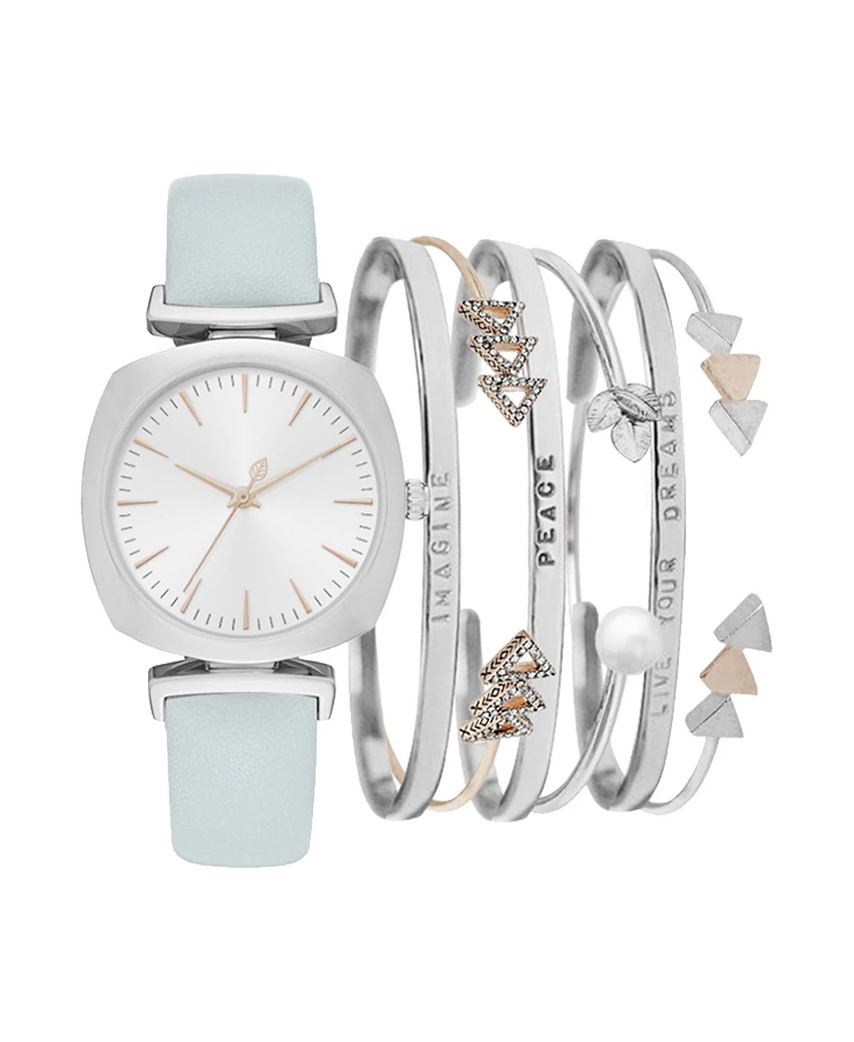 Jessica Carlyle Women's Analog Mint Strap Watch with Silver Tone