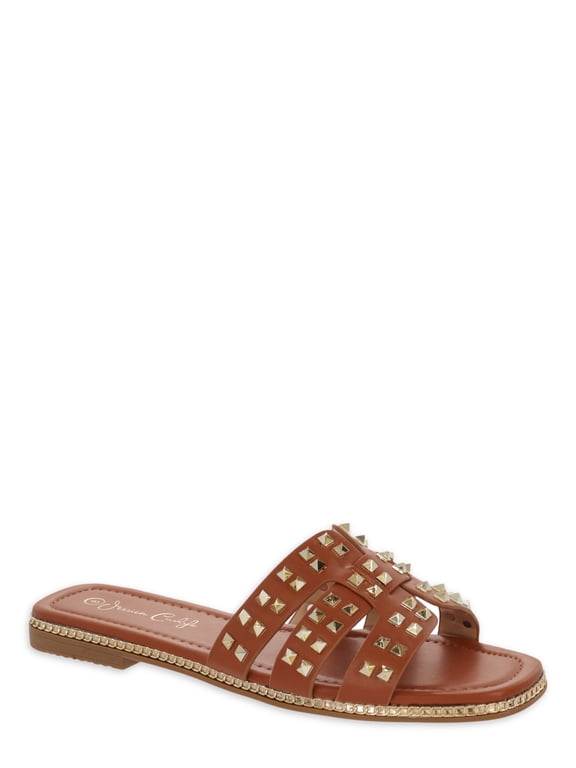 Women's Sue Studded H-Band Flat Sandals