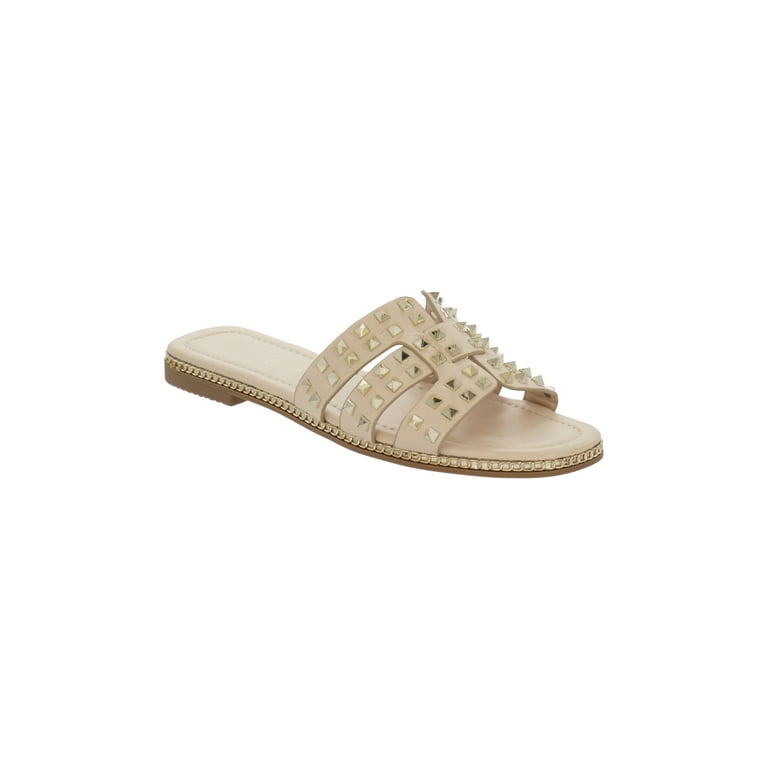 Jonie Toe Ring Studded Slides Jonie Toe Ring Studded Slides