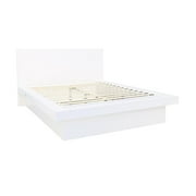 Jessica Eastern King Platform Bed with Rail Seating White