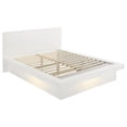 thumbnail image 1 of Jessica Wood Eastern King LED Panel Bed Snow White, 1 of 6
