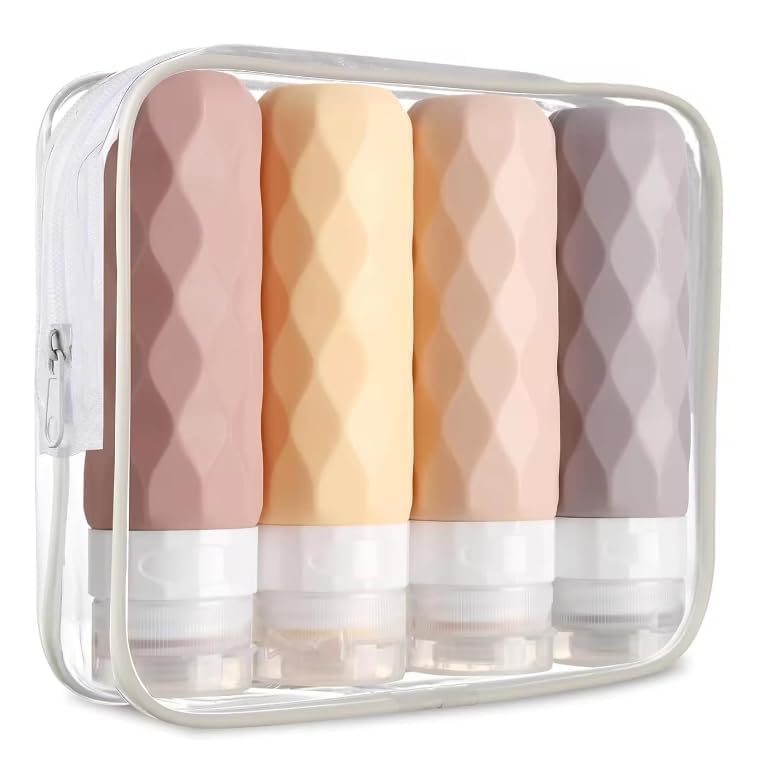 Jessica Exim Travel Bottles for Toiletries 90ml Silicone Leak Proof ...