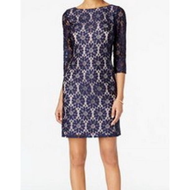 Jessica Howard NEW Cobalt Blue Womens Size 6 Lace Illusion Sheath Dress -  Walmart Business Supplies