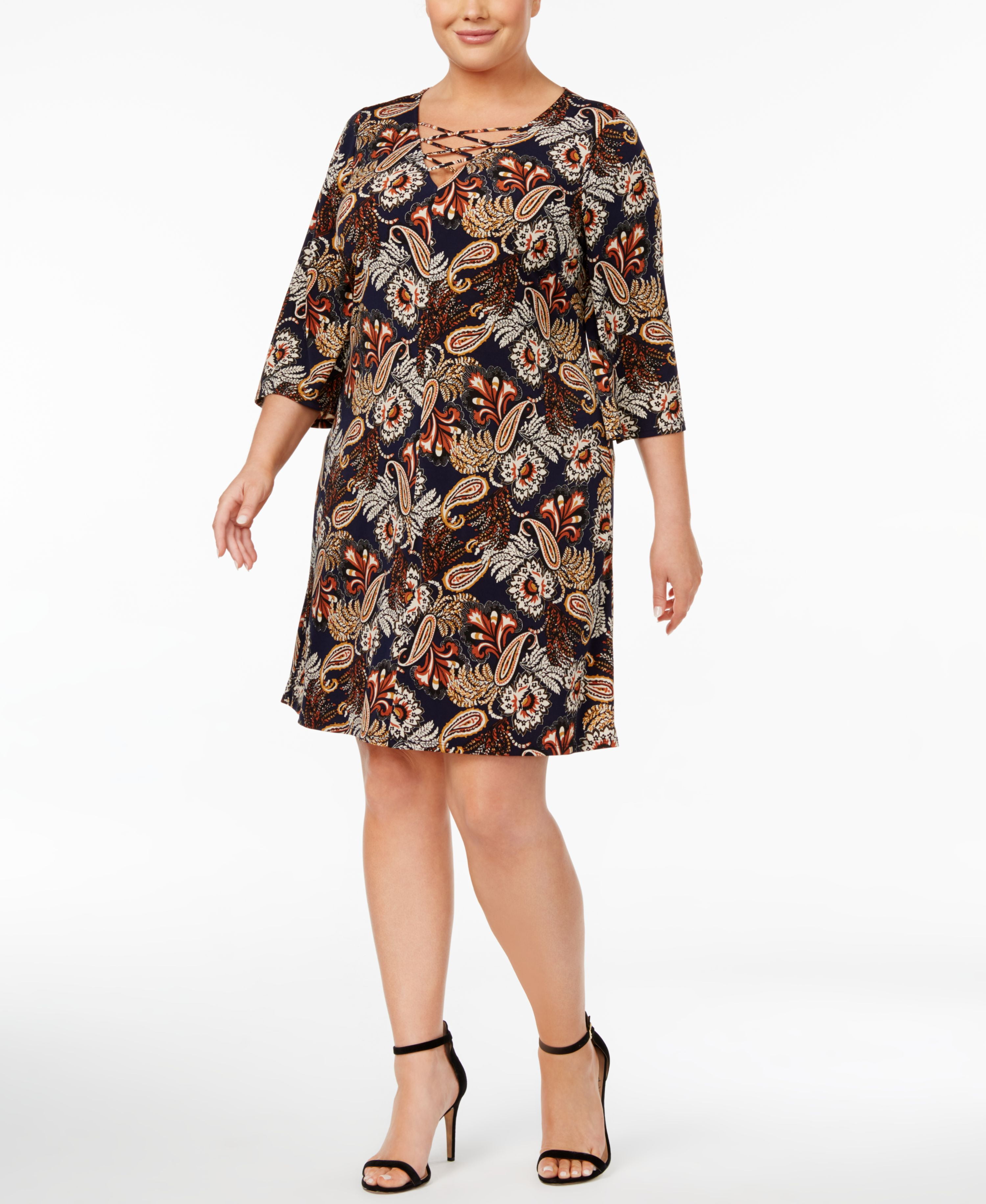 jessica howard plus size evening dresses Jessica Howard Plus Size Scuba Knit Short Sleeve Sheath Dress
