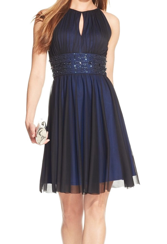 Jessica Howard Women's Beaded Keyhole Dress - Walmart.com