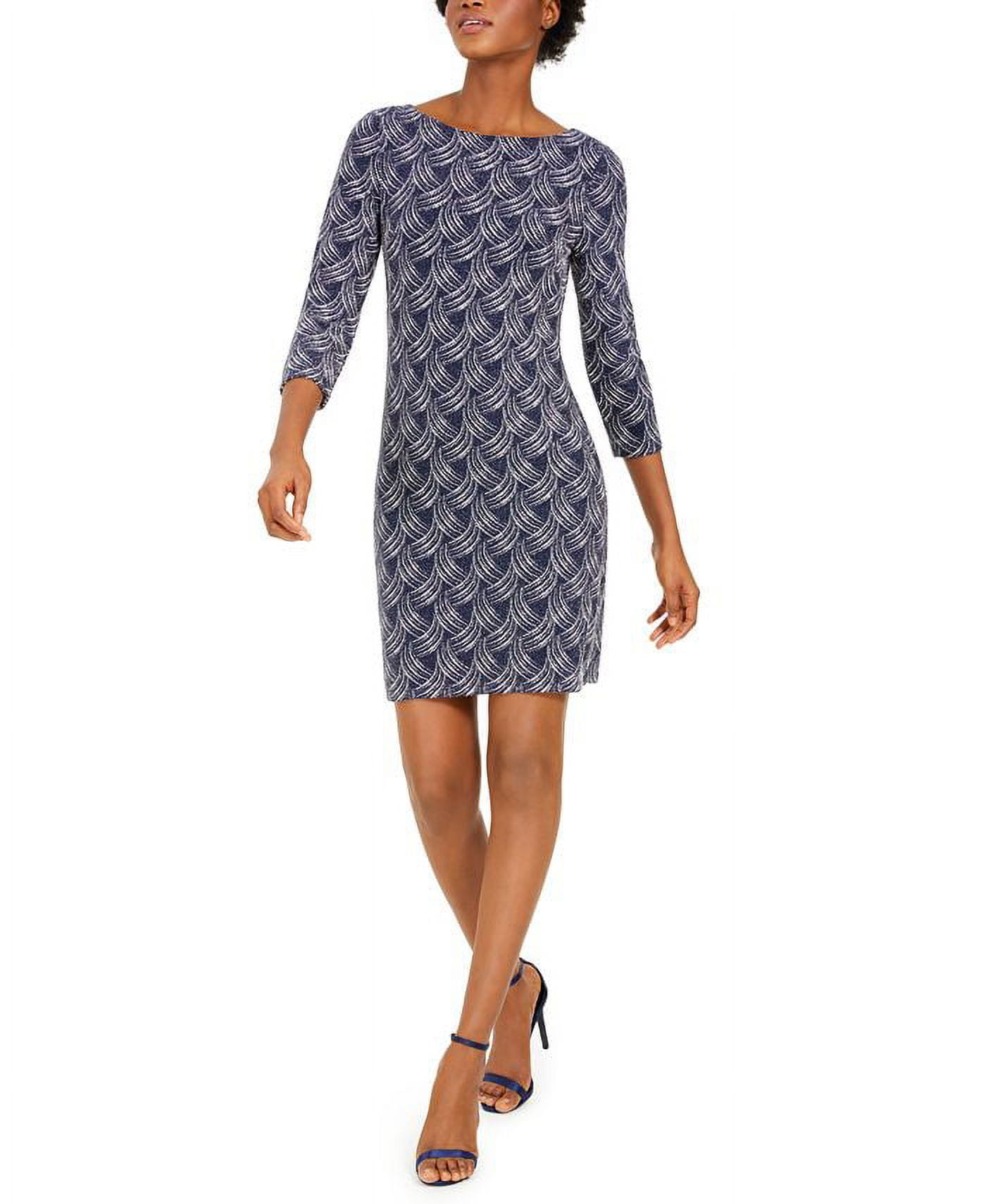 Jessica Howard Women's Glitter Knit Sheath Dress Blue Size 12 Petite -  Walmart.com