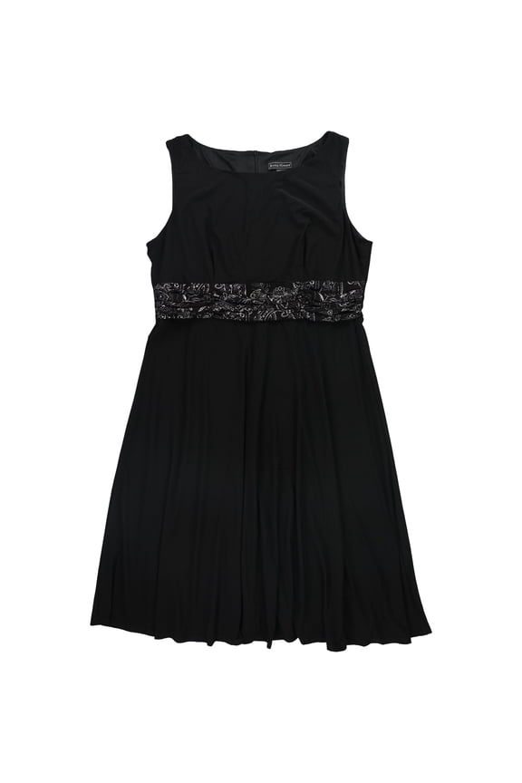 Womens Glitter Ruched Tank Dress, Black, 14