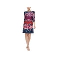 thumbnail image 1 of Jessica Howard Womens Petites Floral Print Knee Shift Dress, 1 of 2