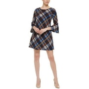JESSICA HOWARD Womens Petites Plaid Party Mini Dress